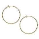 NON PIERCED 35mm HOOPS Gold Plated Brass Perfect for Charms 4 Ear Nose or Lip