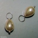 Cream Tear Pearl INTERCHANGEABLE Earring Charms YG orSS