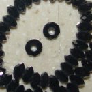 BLACK Crystal INTERCHANGEABLE LG Hole European Beads PR