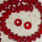 RED Crystal INTERCHANGEABLE LG Hole European Beads PAIR