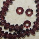 PLUM Crystal INTERCHANGEABLE European LG Hole Beads (2)