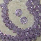 VIOLET Crystal INTERCHANGEABLE Large Hole Beads PAIR 2