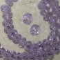 VIOLET Crystal INTERCHANGEABLE Large Hole Beads PAIR 2
