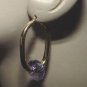 VIOLET Crystal INTERCHANGEABLE Large Hole Beads PAIR 2