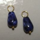 SM Sodalite INTERCHANGEABLE Earring Charms YG or SS