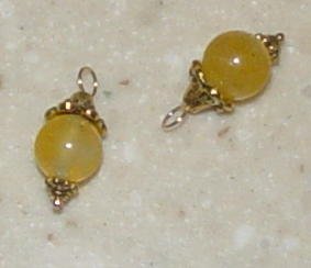 Fancy 10m Yellow Jade INTERCHANGEABLE Earring Charms YG