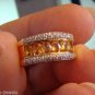 UNISEX 1.63ctw DAZZLING Yellow Sapphire & Diamond Ring SOLID 14K 4.5grams