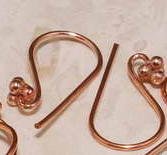 1 PR INTERCHANGEABLE Copper Earring Wires Fancy Cluster
