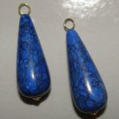 XL Blue Howlite INTERCHANGEABLE Earring Charms YG or SS