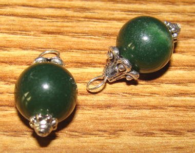 Fancy 12mm Dark Olive INTERCHANGEABLE Earring Charms SS