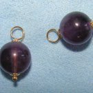 10mm Amethyst INTERCHANGEABLE Earring Charms YG or SS