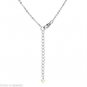 Stunning Freshwater White Pearl Chandelier Necklace Sterling Silver 18"