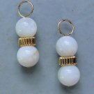 Fancy DBL White MOP INTERCHANGEABLE Earring Charms YG