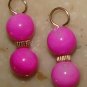 Fancy DBL Fushia MOP INTERCHANGEABLE Earring Charms YG