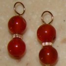 Fancy DBL Carnelian INTERCHANGEABLE Earring Charms YG