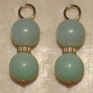 Fancy DB Green Quartz INTERCHANGEABLE Earring Charms YG