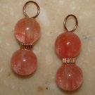 Fancy Cherry Quartz INTERCHANGEABLE Earring Charms YG