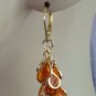 22x32m Orange Teardrop Cluster INTERCHANGEABLE Leverback Earrings Charms GP or S