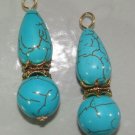 DBL Turquoise INTERCHANGEABLE Earring Charms YG or SS