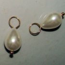 White Tear Pearl INTERCHANGEABLE Earring Charms YG orSS