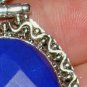 Stunning Detailed 2 3/8" Lapis SLIDE Pendant 925 Silver
