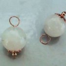 ROSE GOLD 10mm Beautiful AAA White Moonstone INTERCHANGEABLE Earring Charms