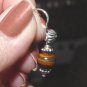 Fancy 8mm Tiger Eye INTERCHANGEABLE Earring Charms SS