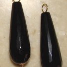XL AAA Onyx INTERCHANGEABLE Earring Charms YG or SS