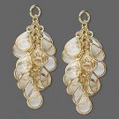 22x32mm Clear Teardrop Cluster INTERCHANGEABLE Leverback Earrings Charms GP or S