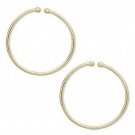 NON PIERCED 25mm HOOPS Gold Plated Perfect for Charms 4 Ear Nose or Lip