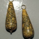 XL Mustard Howlite INTERCHANGEABLE Earring Charms YG SS