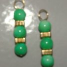 Green MOP INTERCHANGEABLE Earring Charms YG or SS