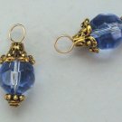 10mm Blue Fancy INTERCHANGEABLE Earring Charms YG or SS