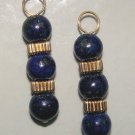 1.25" Lapis INTERCHANGEABLE Earring Charms YG or SS