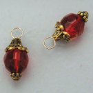 Fancy 10mm Red INTERCHANGEABLE Earring Charms YG or SS