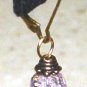 8mm Crackle Pink INTERCHANGEABLE Earring Charms SS