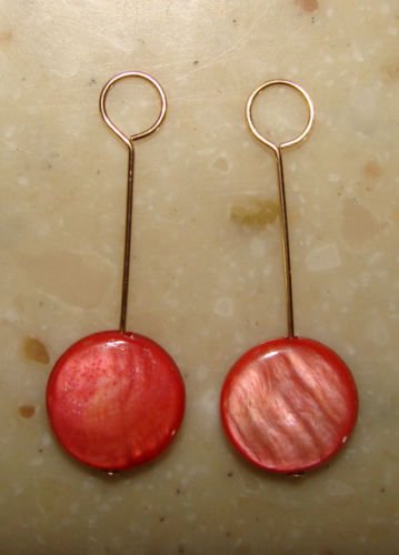 Swinging Coral MOP INTERCHANGEABLE Earring Charms YG SS