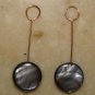 Swinging Black MOP INTERCHANGEABLE Earring Charms YG SS