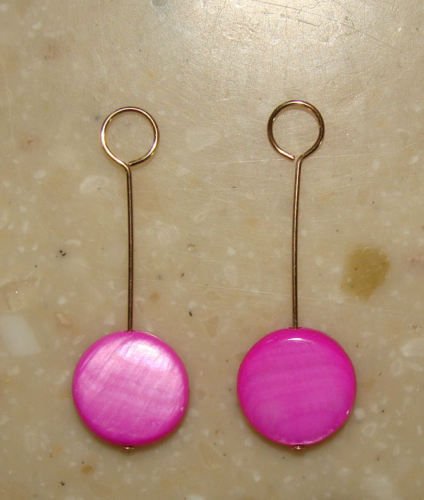 Swinging Pink MOP INTERCHANGEABLE Earring Charms YG SS