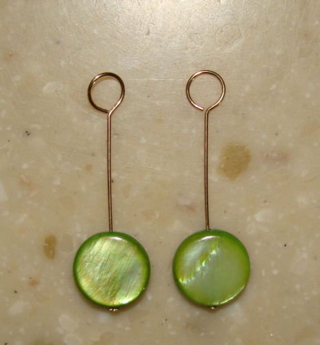 Swinging Lime MOP INTERCHANGEABLE Earring Charms YG SS