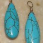 Long Turquoise Tears INTERCHANGEABLE Earring Charms YG