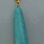 XL Turquoise Gemstone INTERCHANGEABLE Zipper or Purse Charm YG or SS