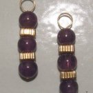 Amethyst 1.25" INTERCHANGEABLE Earring Charms YG or SS