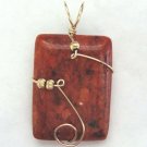 Large Sponge Coral Fancy SLIDE Pendant 14K Gold Filled