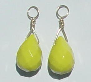 Canary Yellow INTERCHANGEABLE Earring Jacket Charms YG