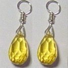 SM Citrine INTERCHANGEABLE Earring Jacket Charms Silver
