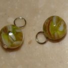 8m LT Olive MOP INTERCHANGEABLE Earring Charms YG or SS