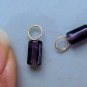 SM DK Amethyst Tubes INTERCHANGEABLE Earring Charms YG
