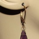 Amethyst Teardrop INTERCHANGEABLE Earring Charms YG- SS