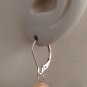 8mm Peachy Sherbet Jade INTERCHANGEABLE Earring Charms YG or SS